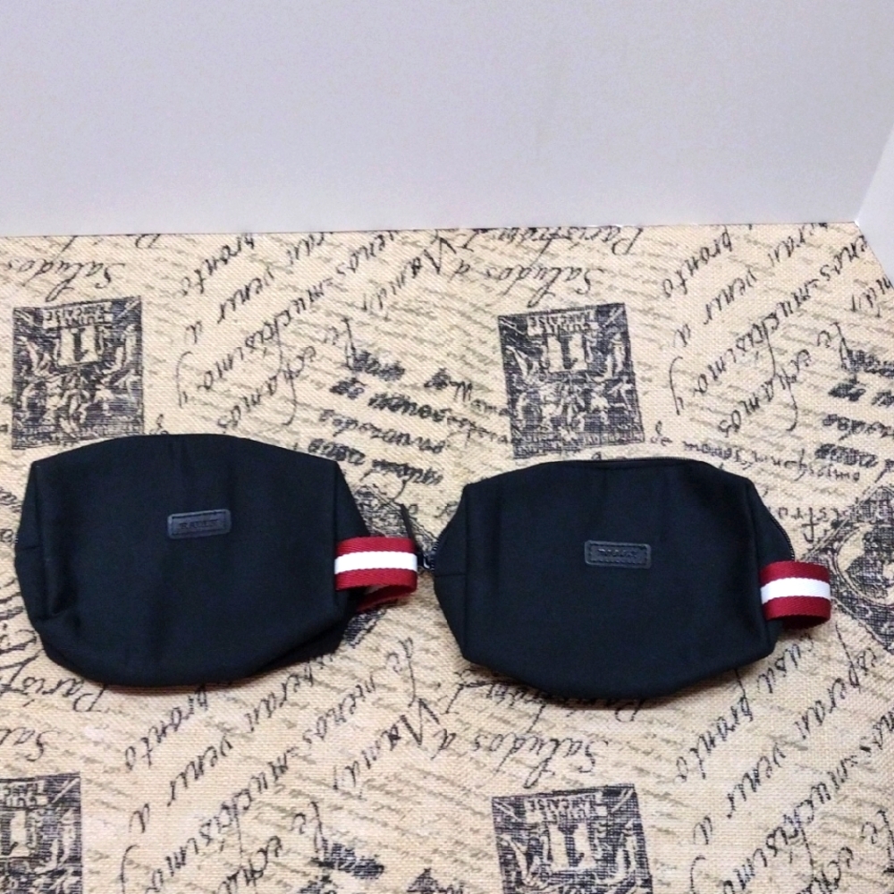 Bally Swiss Toiletry Cosmetics Make Bag Pouch Lot of 2 - Picture 1 of 14